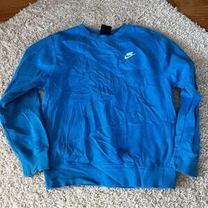 Nike light photo blue and white crewneck size small